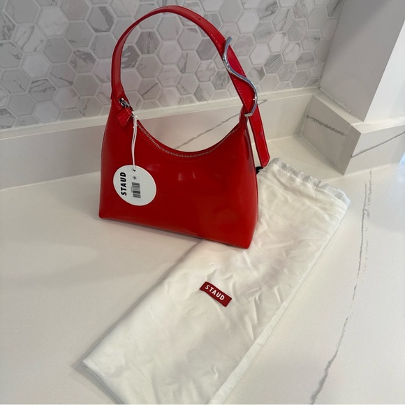 NWT Staud Scotty Bag Tomato Red - Picture 3 of 14